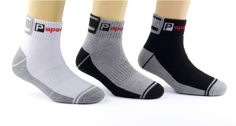papadukes Men Solid Ankle Length(Pack of 3)