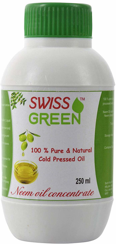 swiss green Natural/100% Pure Organic Cold Pressed Neem Oil Soil Manure(250 ml Liquid)