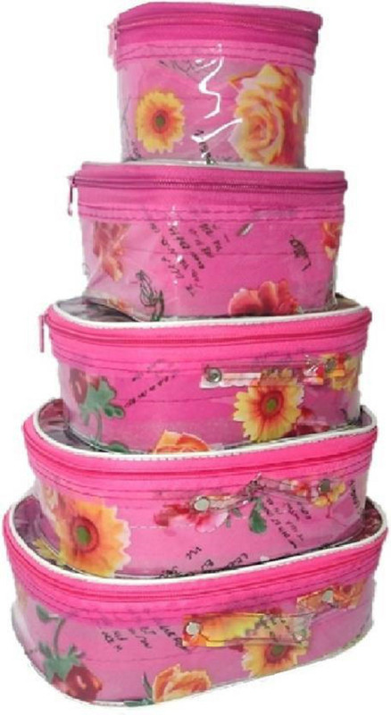 little one Set of 5 Pcs Toiletry Shaving Makeup Storage pack Jewellery Vanity Box Vanity Box(Muticolour)