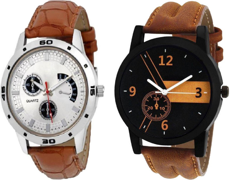 royalhp stylist leather round men & boys Analog Watch  - For Boys