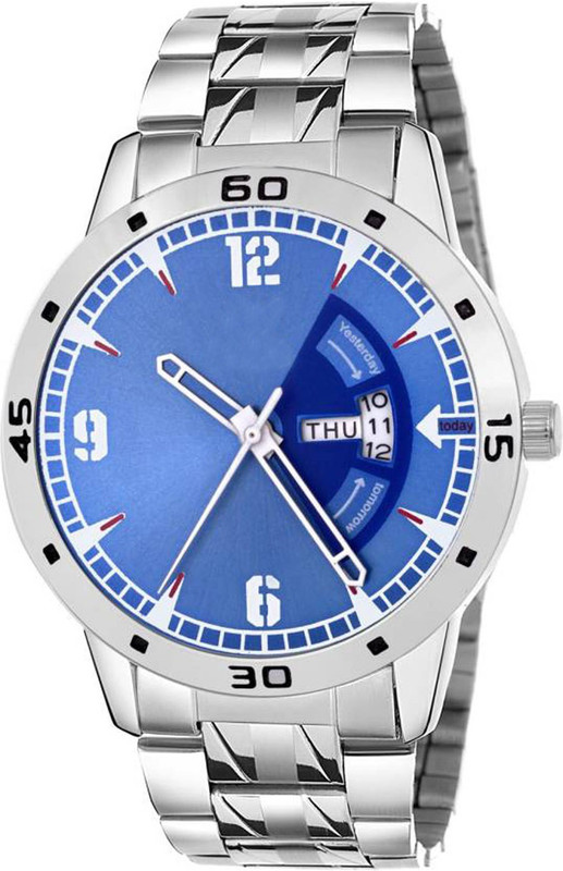 wulf1991 EGM-115 Silver and Blue Casual watch Analog Watch  - For Men & Women