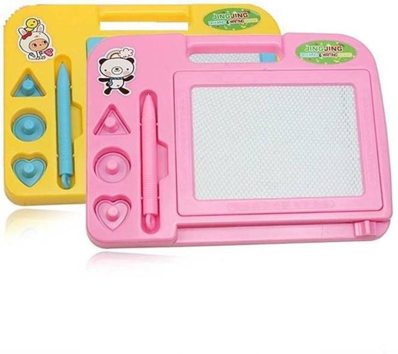 nvcollections Pack of 2 Kids Writing & Drawing Magic Slate 2 in 1(Multicolor)