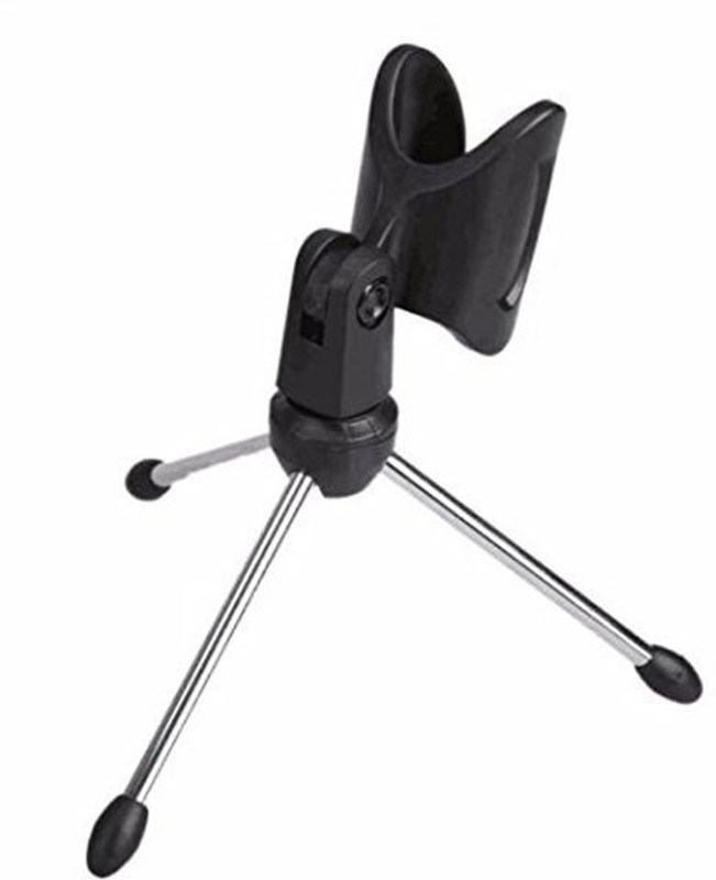 KLUZIE Universal Studio Mic Stand Sound Broadcasting Recording Mic Microphone Stand Mounting Clip Holder Stand(Black, Steel)