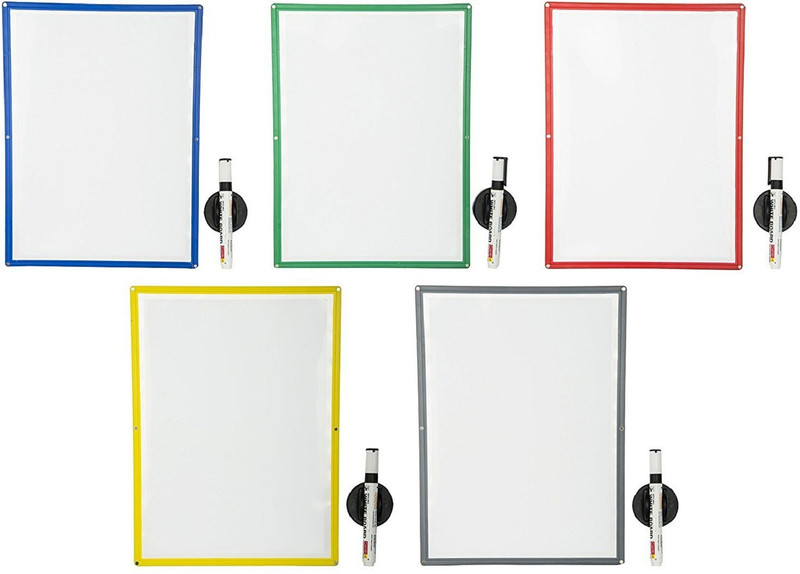 infomate Paper Display Pocket with Writing Surface, combo of 5 paper display Notice Board(33 cm 25 cm)