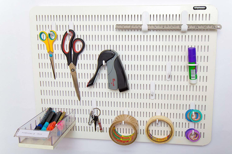 infomate Tack Up Systemizer - Hanging Wall Organiser for Stationery Products and Other Accessories  Office Set(White)