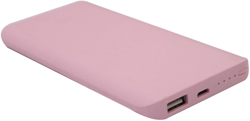 hamine 5000 mAh Power Bank (SM Slim, Portable Battery Charger)(Pink, Lithium-ion)
