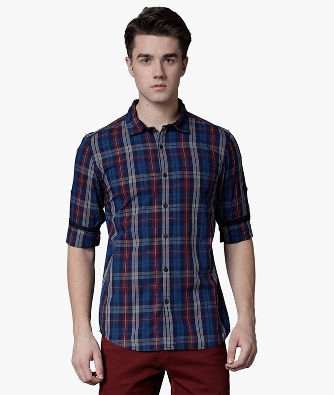 Highlander men checkered casual multicolor shirt Clearance