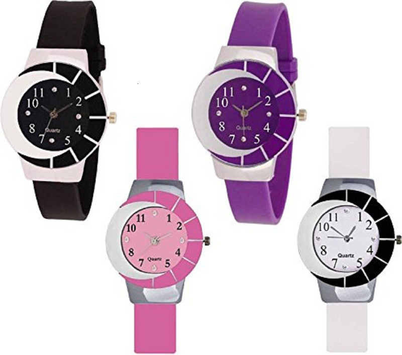 rolor Colorful Fancy Dial Casual watch Combo (Pack of 4) Analog Watch  - For Women