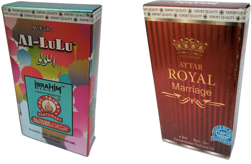 Altaiba Al Lulu 6ml and Royal Marriage 8ml Combo Pack Attar Alcohol Free Floral Attar(Floral)