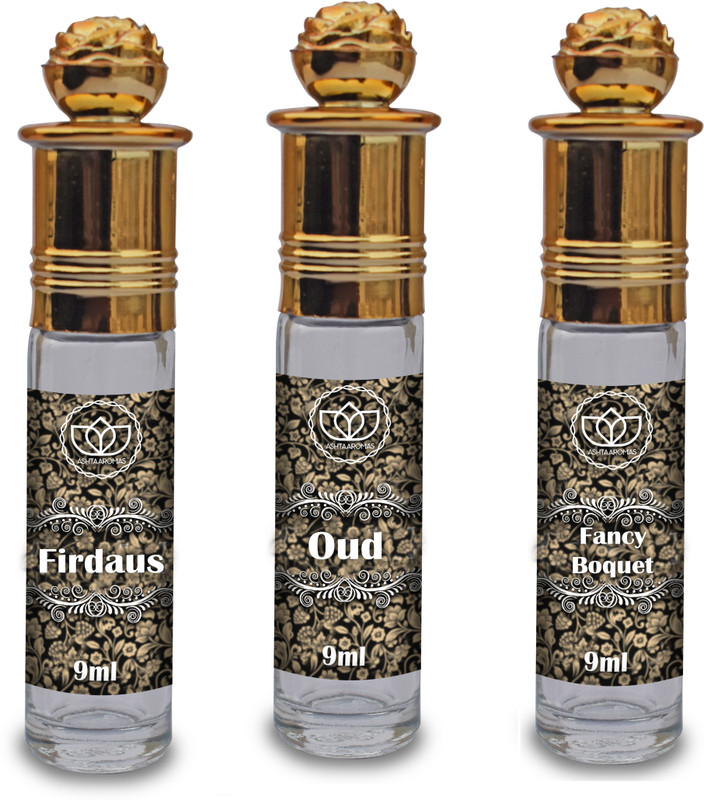 ASHTAAROMAS Set of 3 Combo Of Firdaus, OUD and Fancy Bouquet Attar for Unisex Floral Attar(Floral)