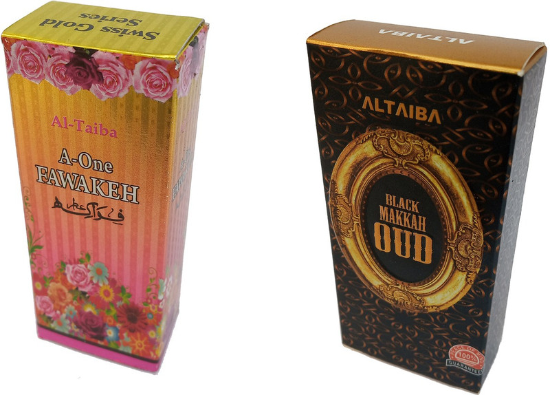 Altaiba A One Fawakeh 8ml and Black Makka Oud 6ml Combo Pack Attar Floral Attar(Floral)