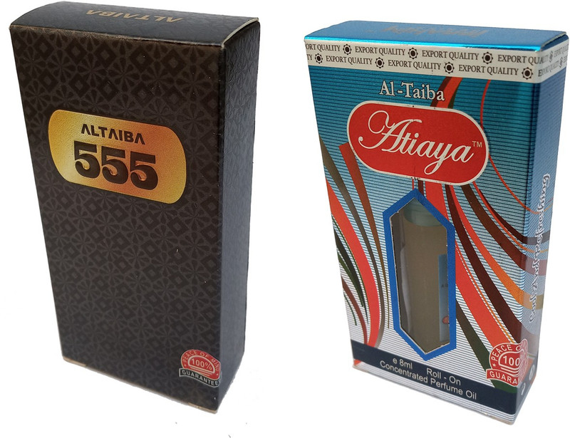 Altaiba 555 6ml and Atiaya 8ml Combo Pack Attar Alcohol Free Pack of 2 Floral Attar(Floral)