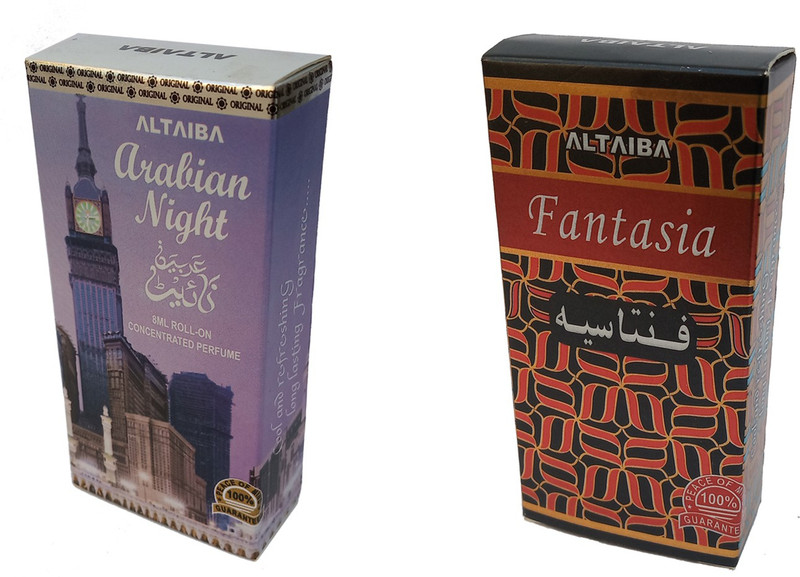 Altaiba Arabian Night 8ml and Fantasia 8ml Combo Pack Attar Floral Attar(Floral)