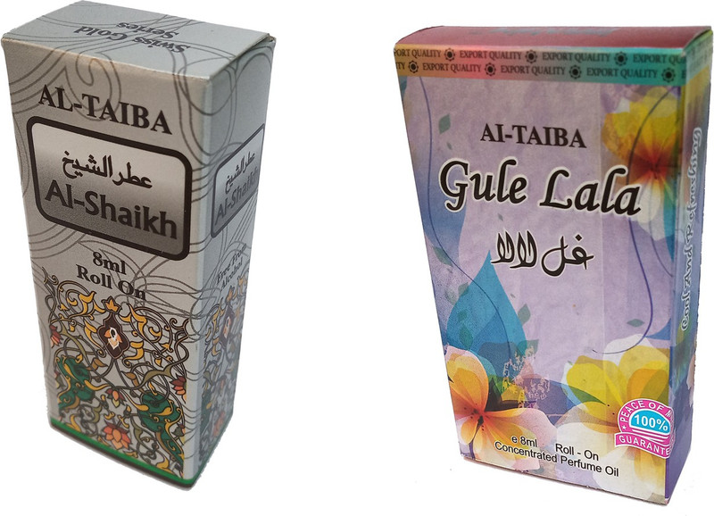 Altaiba Al Shaikh 8ml and Gule Lala 8ml Combo Pack Attar Alcohol Free Floral Attar(Floral)