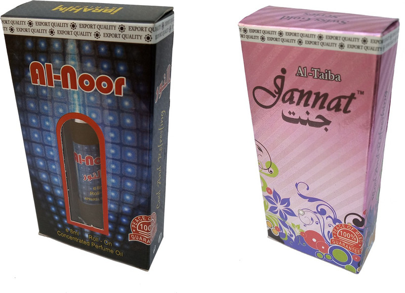 Altaiba Al Noor 8ml and Jannat 6ml Combo Pack Attar Alcohol Free Pack of 2 Floral Attar(Floral)