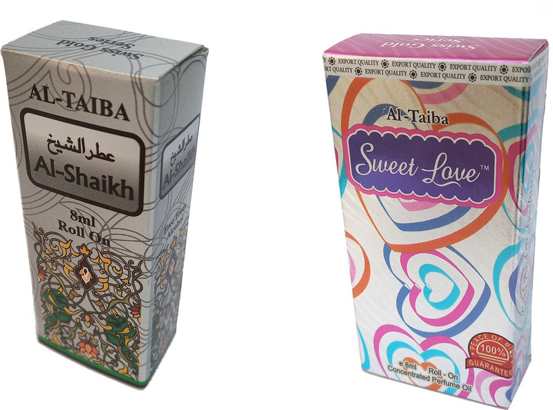 Altaiba Al Shaikh 8ml and Sweet Love 8ml Combo Pack Attar Alcohol Free Floral Attar(Floral)