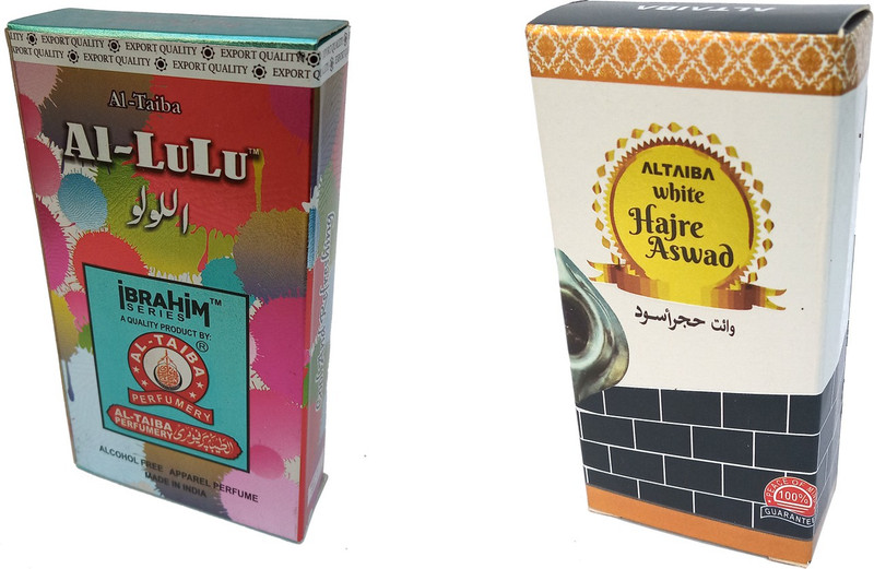 Altaiba Al Lulu 6ml and White Hajre Aswad 6ml Combo Pack Attar Alcohol Free Pack of 2 Floral Attar(Floral)