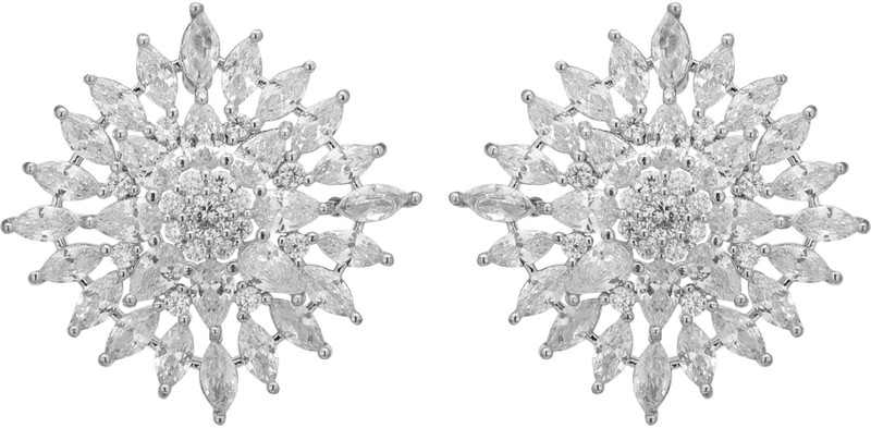 vaishnavi arts white tops .. Cubic Zirconia Alloy Stud Earring