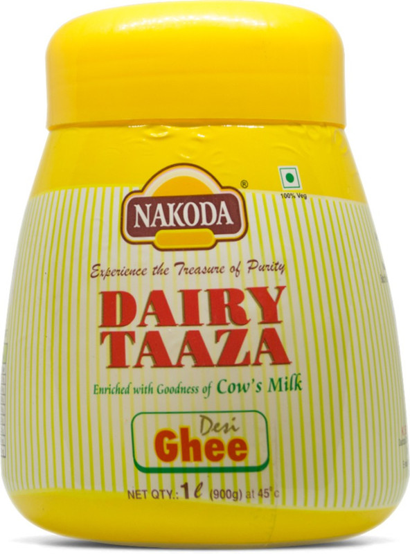 nakoda Dairy Taaza Cow's Pure Ghee 1 L Mason Jar