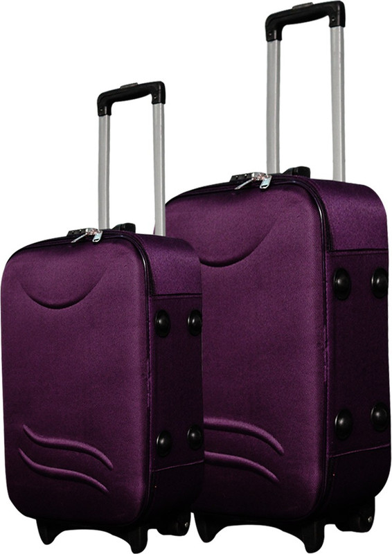 QUBIFT Check-in Suitcase Combo(Purple)