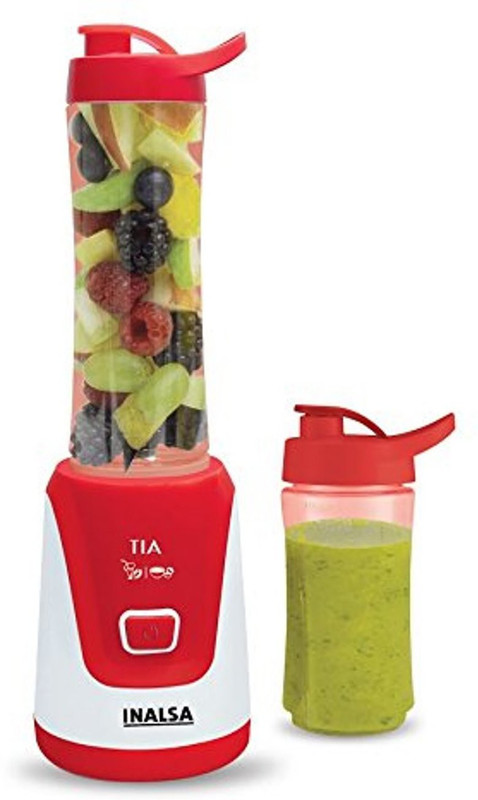 Inalsa Tia 300-Watt, 2 Sip Bottles Smoothie Maker/ Mixer Blender Blade