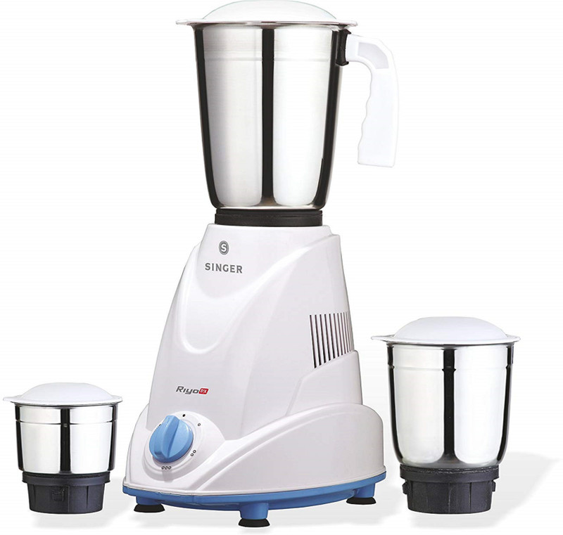 Singer Riyo Dx 500 Watt Copper Motor Mixer Grinder 500 Juicer Mixer Grinder(Copper, 3 Jars)