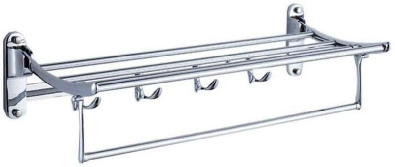 krepton Luxury Stainless Steel Folding Towel Rack For Bathroom 24 inch 5 Bar Towel Rod(Stainless Steel Pack of 1)