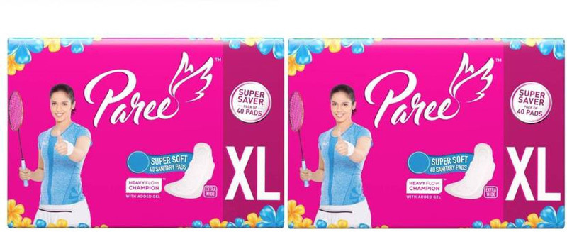 paree Super Soft XL-40+40 Pad Sanitary Pad (Pack of 2) Sanitary Pad(Pack of 2)