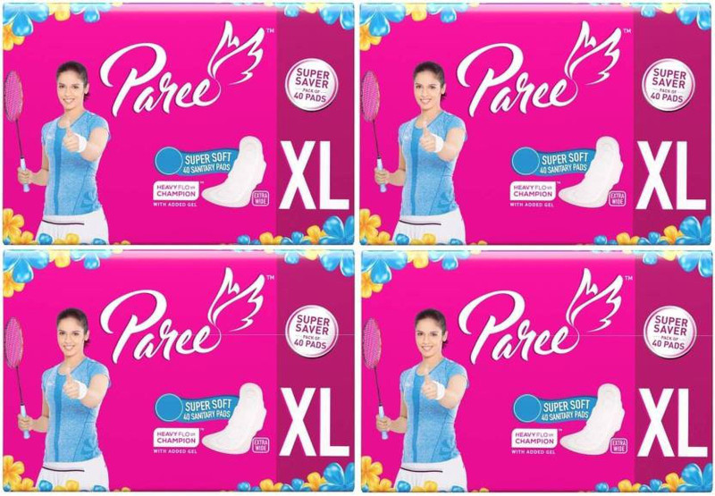 paree Super Soft XL-40+40+40+40 Pad Sanitary Pad (Pack of 4) Sanitary Pad(Pack of 4)