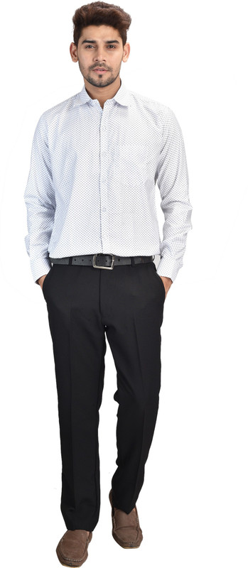 bengal tiger Men Printed Formal White Shirt