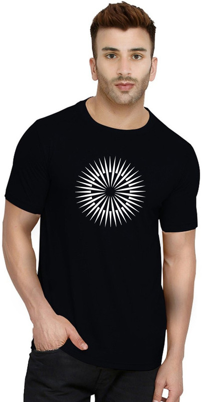 babbarsher Graphic Print Men Round Neck Black T-Shirt