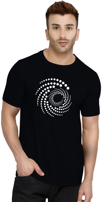 babbarsher Graphic Print Men Round Neck Black T-Shirt