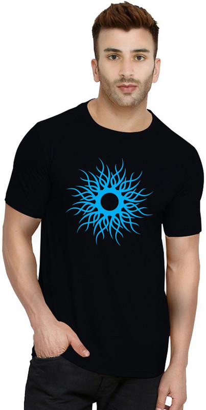 babbarsher Printed Men Round Neck Black T-Shirt