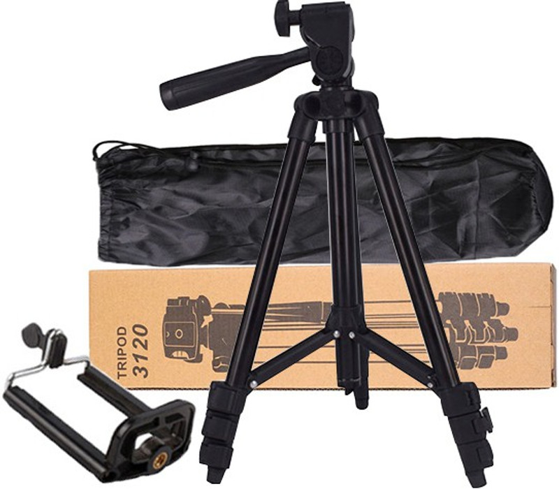 ms megaslim New Collection 3120 Tripod Head Lightweight Tripod for all digital Cameras(SLR/DSLR) & projectors, all Mobile phones Tripod, Tripod Kit, Tripod Ball Head Tripod(Black, Supports Up to 1500 g)