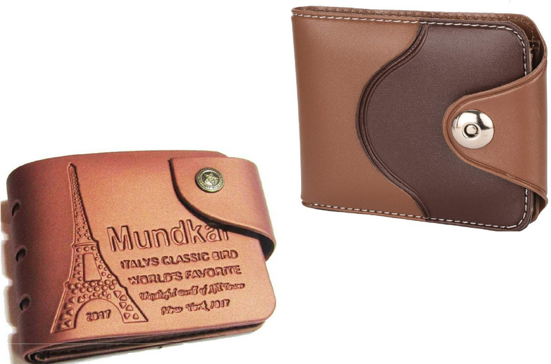 mundkar Men Casual Brown Artificial Leather Wallet(4 Card Slots)