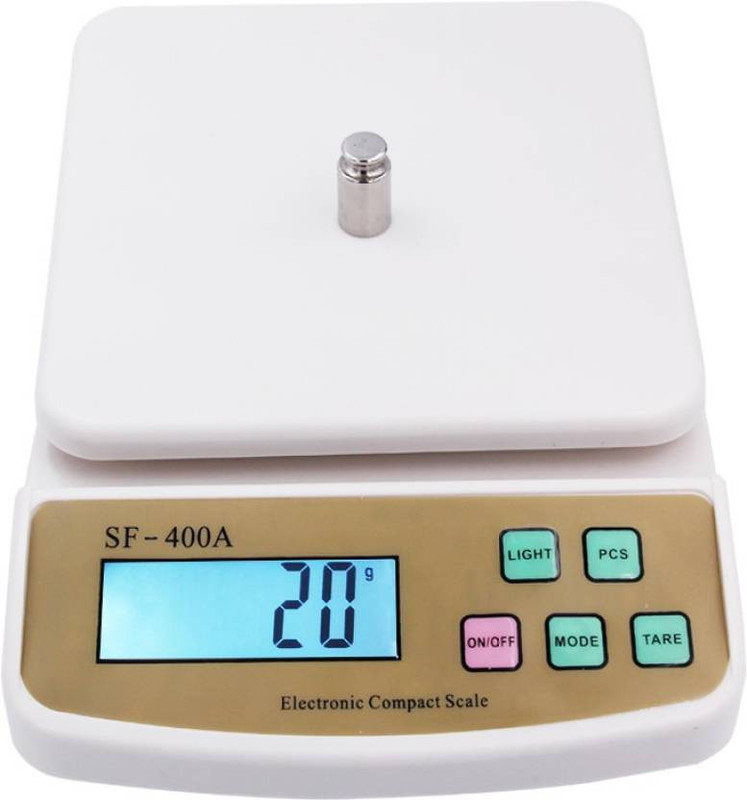 D-DEVOX 0002440KITCHEN SCALE DIGITAL MEASURING FROM 1G TO 10KG Weighing Scale(White)