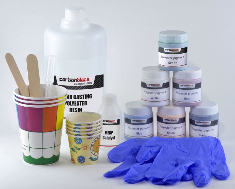 carbonblack composites Polyester Clear Casting Resin Starter kit