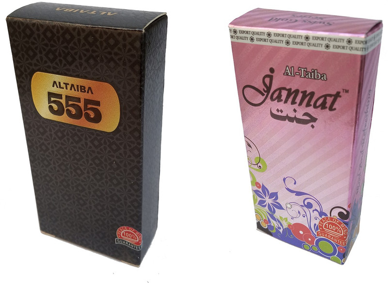 Altaiba 555 6ml and Jannat 6ml Combo Pack Attar Alcohol Free Pack of 2 Floral Attar(Floral)