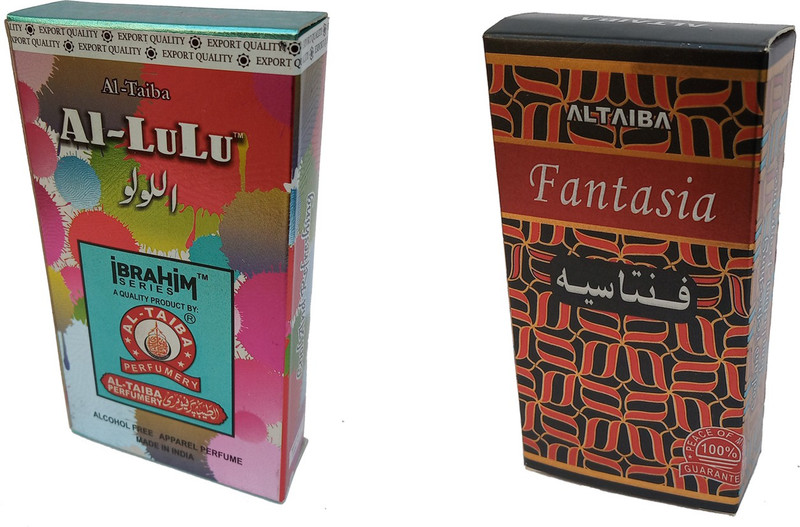 Altaiba Al Lulu 6ml and Fantasia 8ml Combo Pack Attar Alcohol Free Pack of 2 Floral Attar(Floral)