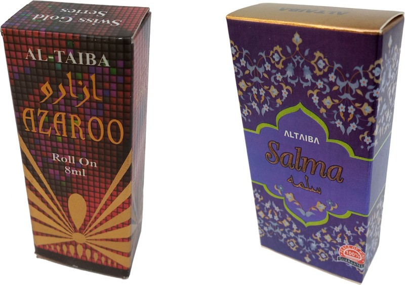 Altaiba Azaroo 8ml and Salma 6ml Combo Pack Attar Alcohol Free Pack of 2 Floral Attar(Floral)