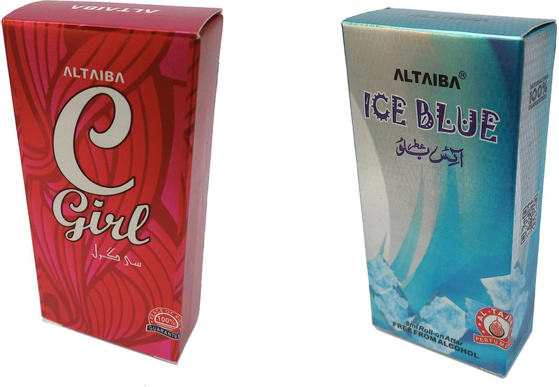 Altaiba C Girl 6ml and Ice Blue 8ml Combo Pack Attar Alcohol Free Pack of 2 Floral Attar(Floral)