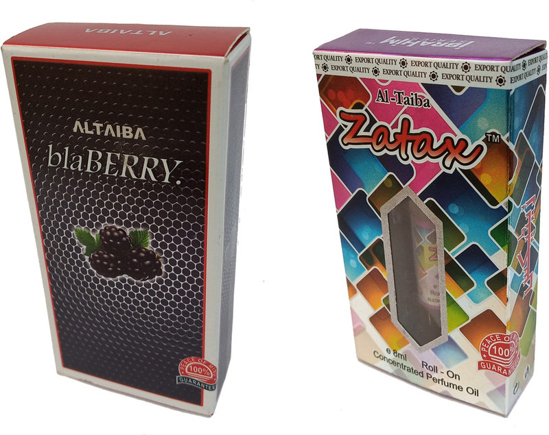 Altaiba BlaBerry 6ml and Zatax 8ml Combo Pack Attar Alcohol Free Pack of 2 Floral Attar(Floral)
