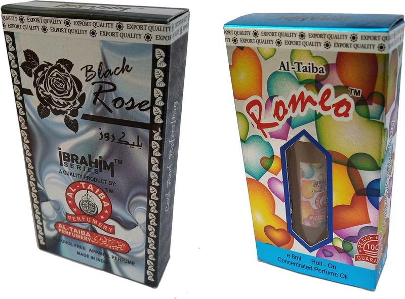 Altaiba Black Rose 8ml and Romeo 8ml Floral Attar(Floral)