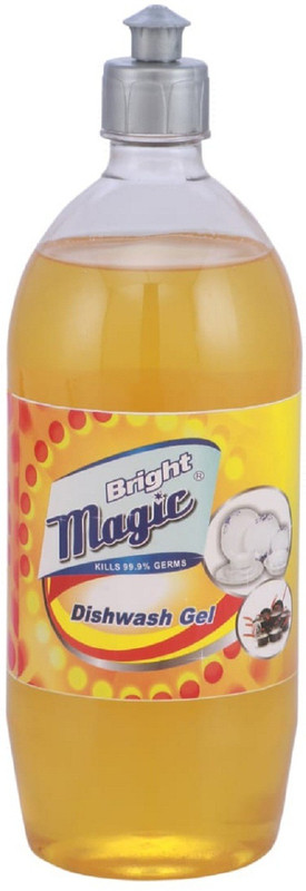 bright magic Dishwash gel Dish Cleaning Gel(Lemon, 1 L)