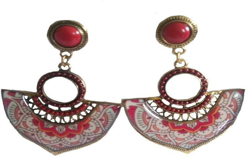 vrcraftsgallery women earrings daily wear Alloy Chandbali Earring