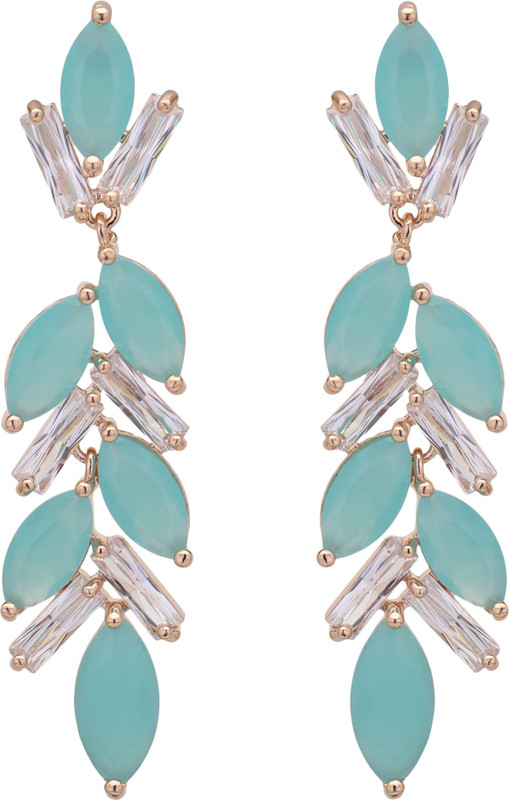 vaishnavi arts blue.hangings style golden Cubic Zirconia Alloy Drops & Danglers