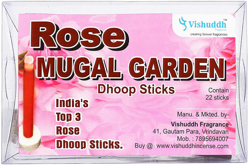 vishuddh Rose Mugal Garden Dhoop Sticks Rose Mugal Agarbattis(150 g)
