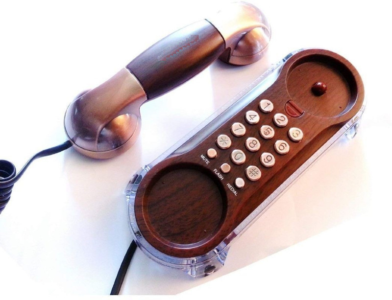 venja KX-T777 Ringer LED Indication Corded Landline Phone(Brown)