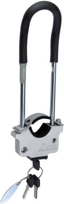 link locks LINK SHOCKER LOCK HT-10 DOUBLE LOCKING WITH HI-TECH TECHNOLOGY Wheel Lock(Silver)