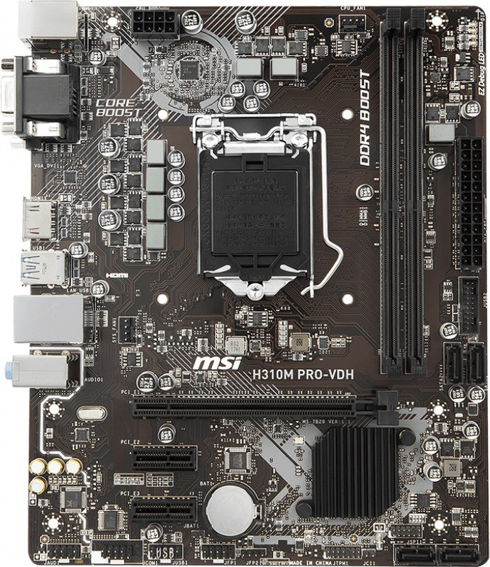 MSI H310M Motherboard(Black)